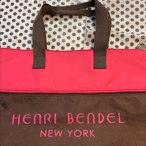 Henri Bendel Pink and Brown Tote Bag